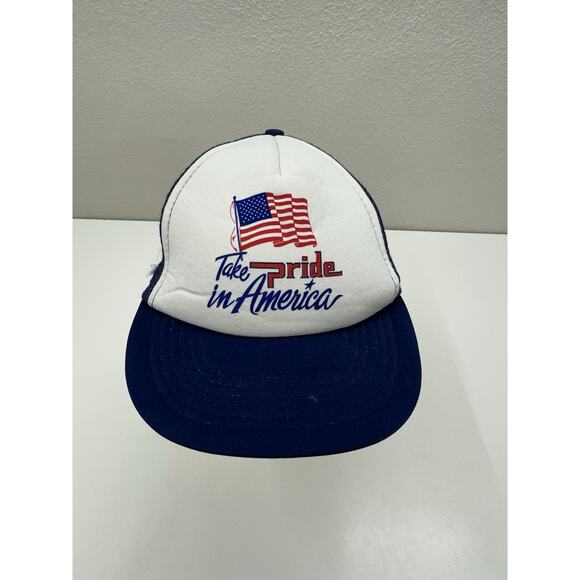 J Hats Snapback Hat Take Pride in American Trucker Mesh Adjustable Cap - Picture 1 of 9